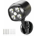 Utomhus Rörelsesensorlampa, IP65 Vattentät Batteridriven 600lm LED Spotlight, Rörelsesensor med Flexibelt Batteri för