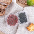 Miniatyrbillede 2 af 5: Dobbelt Rum Krydderibeholder med Låg - 3 Oz 2 Rums Snackbeholdere Genanvendelige Saucebeholdere 35 STK 25PCS