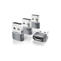 Miniatyrbillede 1 af 5: 4-pak USB til USB-C-adapter, Type-C hun til A han bilopladerkonverter til nye iPhone 16 Pro Max Plus 15 14 13, Appl-FD17-{ROG}