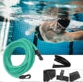 Träningssimbälte för pooler - elastiskt 3m/4m motståndsband - Bra green 3m
