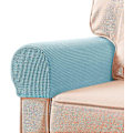 Miniatyrbild 1 av 5: Stretch Armrest Covers Spandex Arm Covers För Stolar Soffa Fåtölj Överdrag För Recliner Soffa Med Twist Pins 2st Light blue