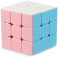 Miniatyrbilde 1 av 5: Macoron 3x3x3 Speed Cube, Rosa Overflate Profesjonell Glatt Magisk Terning, Klistremerkefri Frosted Holdbar 3D Puslespill Leker