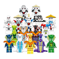 Miniatyrbild 1 av 5: Set med 16 st Ninja minifigurer Kai Jay Sensei Wu Master byggklossar Leksaker