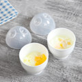 Miniatyrbilde 4 av 5: 2 x 2 stk Eggkoker Gjenbrukbar Enkel å Rengjøre Eggformet Mikrobølgeovn Varmebestandig Eggkokerkopp for