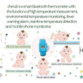 Miniatyrbilde 3 av 5: LCD Bluetooth Barn Termometer for Barn, Digitalt Febertermometer Brukt Med Mobil App Barn Slitasje Smart Bluetooth Kroppstemperatur Overvåking Håndledd