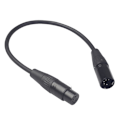 Miniatyrbillede 4 af 5: Sort 5-polet XLR-han-stik til 5-polet XLR-hunstik lydkabeladapter Xk1075 0,3 m