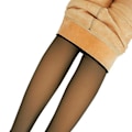 Miniatyrbild 1 av 4: Ben Ben Translucent Varm Fleece Strumpbyxor Slim Stretchy För Vinter Utomhus Kvinnor 140g