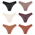 Miniatyrbillede 1 af 6: Kvinders Sømløse Cheeky Bikinis, Usynlige og Åndbare Trusser (M, L, XL)