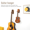 Miniatyrbild 4 av 5: Gitarr Skateboard Vägghängare Unik Design Böjd Trä Gitarr Hängare Väggmontering Gitarrhållare Akustisk Gitarr Tillbehör
