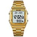 Miniatyrbillede 1 af 5: Digital Display elektronisk ur Gold and White