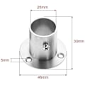 Miniatyrbilde 3 av 4: 2 stk. Garderobestangbrakett i rustfritt stål 22mm