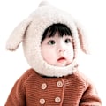 Pikkukuva 1 / 7: Pikkulapset Poika Tyttö Talvi-Hatut - Lämmin Vauva Lapset Plussi Hattu Korvanläpät Huppu Pipo Kallo Hattu Eläin Hiihto Hattu Beige One Size