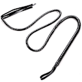 Miniatyrbilde 3 av 5: 1,9 m Bull Whip i lær og semsket flettet hale Hestespisker (svart)