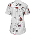 Miniatyrbild 5 av 5: Blommiga toppar för kvinnor 2023 Button Down Mode Casual Lång-/kortärmade skjortor Blus White 5X-Large