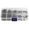 Miniatyrbillede 1 af 5: 150 stk M2 M2.5 M3 M4 M5 Nylon sekskantskrue Bolt Møtrik Standoff Spacer Sortiment Kit Sort Black
