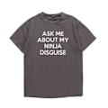 Miniatyrbilde 3 av 5: 2024 Nytt Herre Ask Me About My Ninja Disguise Flip T-skjorte Morsom Kostyme Grafisk Humor A+ Black 2XL