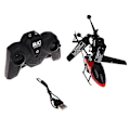Miniatyrbillede 1 af 4: USB-opladbar RC-helikopter med lys, Mini RC-drone med gyro, Crashproof RC-legetøj til drenge, børnegave Red