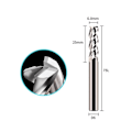 Miniatyrbillede 4 af 5: 5 stk 55 grader spiral opskæring fræsebits sæt 6 mm massiv hårdmetal Cnc træ fræser bits til træbearbejdning Silver