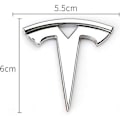 Pikkukuva 2 / 5: sysy Autocollants de Voiture en metal 3D ja décalcomanies Emblem Badge T Logo Tesla adaptent,argent