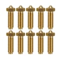Miniatyrbild 1 av 5: 10 st mässingsmunstycken för 2 munstycken 0,4 mm högflöde ,75 mm filament 3D-skrivare Gold
