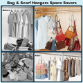 Miniatyrbild 4 av 5: Handbag Organer,bag Organizer,halshängare Space Savers,slipshängare för garderob,metallbältesförvaringsorganisatör,bh-hängare,peruk och slipshängare