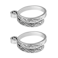 Miniatyrbillede 3 af 5: 2 stk. strikke- og hækleloopring justerbar hæklefingerring spændingsring åben garnførende fingerklips hæklefingerbøl Gold 2pcs