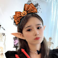 Miniatyrbilde 6 av 8: Hodebånd med Halloween-gresskar, svart edderkoppnett, oransje hodeplagg, søt gresskarbue, høst-hodeband for kvinner og jenter, Thanksgiving- og Halloween-fest