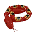 Miniatyrbild 1 av 5: Vriden Ledad Orm Nostalgisk Lättviktig Plast Rolig Ledad Orm Skämtleksak för Nöje Red