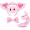 Pikkukuva 1 / 5: Dww-pig- set possun korvat nenähäntä ja rusetti Vaaleanpunainen possu puku asusteet lapsille-hy