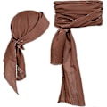Pikkukuva 1 / 2: Piraattiasu-tarvikepaketti Retro Durag Pitkähäntäinen Piraattihattu Suuri Vyö Keskiaikainen Renessanssi Teema Cosplay Pukeutuminen Halloween-juhliin Dark Brown