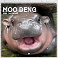 Miniatyrbilde 4 av 4: Morsom Moo Deng Flodhest Kalender 2025, Moo Deng Dvergflodhest Hengende Månedlig Veggkalender Rask