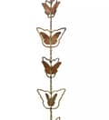 Miniatyrbillede 1 af 4: Metal regnkæde (sommerfugle), regnkæde i stålplade til tagrender