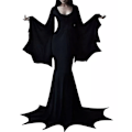 Miniatyrbillede 3 af 5: Addams Family Kostume til Kvinder, Morti Vampyrkjole Negro P