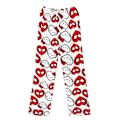 Miniatyrbilde 1 av 3: Pyjamas for kvinner og jenter - Søt anime-kattmønster i flanell - Jul, Halloween, avslappet nattøy - KT Cat White KT Cat White 2XL