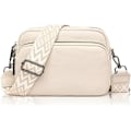 Miniatyrbillede 1 af 5: Crossbody-taske til kvinder, lille, skuldertaske til kvinder med bred rem, moderne justerbar rem, håndtasker i læder med lynlås