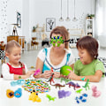 Miniatyrbild 3 av 3: 2023 Jul Dinosaurier Fidget Leksaker Mask Stickers Kit Adventskalender Blind Box Jul 24 Dagar Nedräkning Överraskning Present Till Barn Småbarn