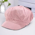 Miniatyrbilde 4 av 5: Visir Beret Cap Retro britisk stil Peaked 8 Panel Cold Resistant Corduroy Dame Åttekantet Newsboy Cabbie Painter Hat Grey
