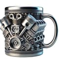Personlig Rostfri Mugg, V8/V6 Motor Design Rostfri Kopp V8 v8