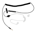 Miniatyrbillede 1 af 5: Enkeltsidet øretelefon In-ear Mono Earbud Phs Isolering Øretelefoner Med Mikrofon C