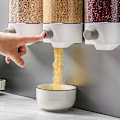 Miniatyrbillede 3 af 4: Kornbeholder Tør Fødevarer Kaffebønner Opbevaringsbeholder Vægmonteret M