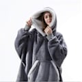 Miniatyrbillede 1 af 2: Filt Sweatshirt Oversized hættetrøje Grey
