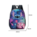 Miniatyrbillede 3 af 5: Stitch skoletaske Trio sæt - Oxford stoftaske, madpakke og penalhus | Holdbart og sødt sætJXLGV 19 three piece backpack