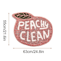Miniatyrbillede 2 af 5: Bademåtte Peachy Coral Pink, Skridsikker Fodmåtte Peach Badeværelsesmåtter og -måtte Sød Tegneserie Bademåtte Vaskbar Skridsikker Fodmåtte Absorberende Badekar Måtte (55x63