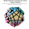 Pikkukuva 3 / 4: Shengshou Megaminx Speed Cube 3x3 Dodekahedron Hexagon Puzzle Toy Musta