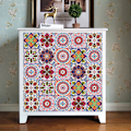 Miniatyrbillede 3 af 5: Mandala Floral Simulation Flise Stickers 10x10cm - Pakke 20 Enheder
