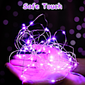 Miniatyrbilde 4 av 6: Lilla fe-lys, 3M/10ft 30LED Halloween-dekorasjonslys, batteridrevne oransje lysstrenger for Halloween, juledekorasjoner Purple