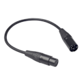Miniatyrbillede 2 af 5: Sort 5-polet XLR-han-stik til 5-polet XLR-hunstik lydkabeladapter Xk1075 0,3 m
