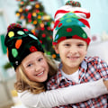 Miniatyrbillede 4 af 6: LED Julehue med Lys - Julehatte i Strik med 6 Farverige LED-Lys, Unisex Vinterhue Black