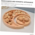 Miniatyrbillede 4 af 9: Månebakke Drikkebakke Lotus Blomster Dekor Appetizer Bakker Fad Bakke Hjemmeindretning Skrivebordsdekoration Dekoration til Hjemmeservering Bakke Hjemmetørret