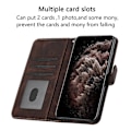 Miniatyrbillede 3 af 5: Etui til Samsung Galaxy S21 5G PU Læder Wallet Telefon Etui med Kortholder Flip Folio Kompatibel med Samsung Galaxy S21 5G Etui Brown
